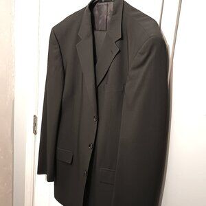 Perry Ellis Profilo Men 2 Piece Dark Olive Green Suit         44L